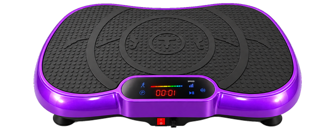 Original purple VMP-002 vibration plate, full body and controls visible.