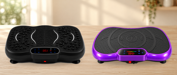 Original black VMP-001 and purple VMP-002 shown side by side on a warm neutral surface.